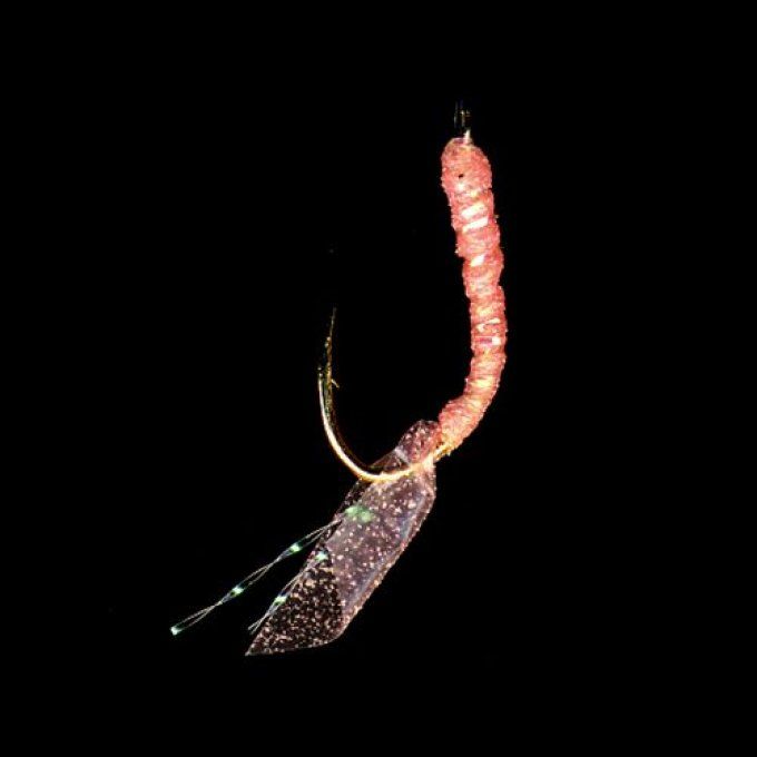Sabiki Hayabusa EX001 Xtreme-GLO Mix Shrimp S - 6 hameçons